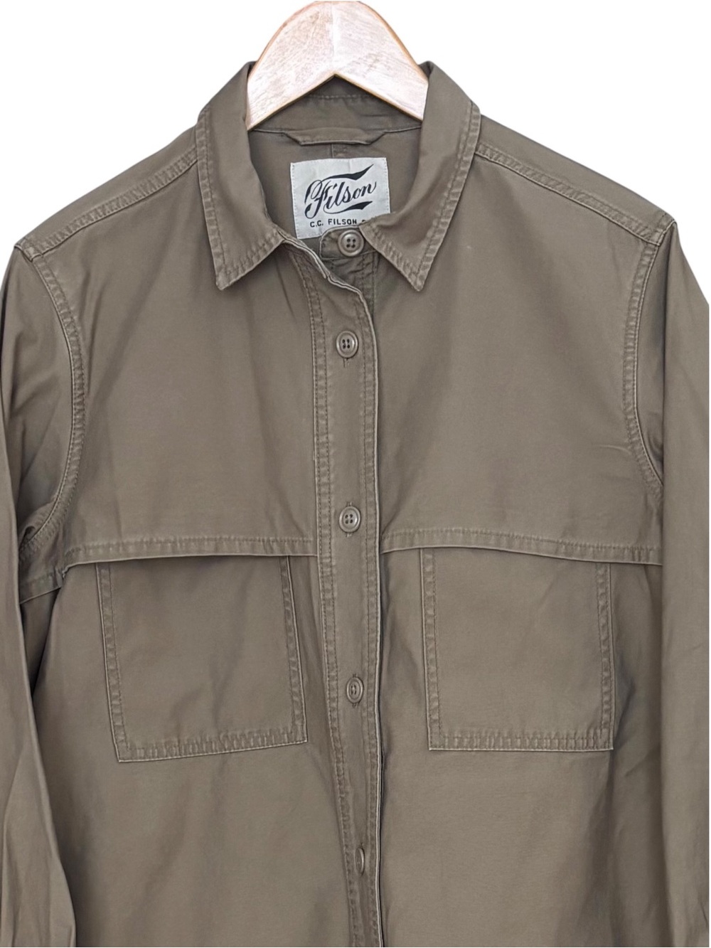Filson Jac Shirt Women’s L Dark Tan Utility Shirt Jacket NWT - Picture 3 of 11